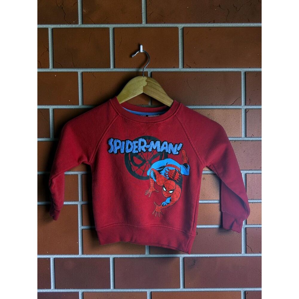 Marvel Spider-Man Graphic Sweatshirt Toddler 4T Red Crewneck Pullover